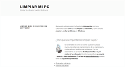 Desktop Screenshot of limpiarmipc.es